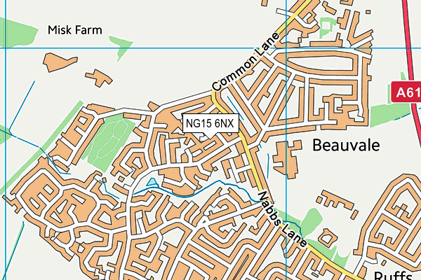 NG15 6NX map - OS VectorMap District (Ordnance Survey)