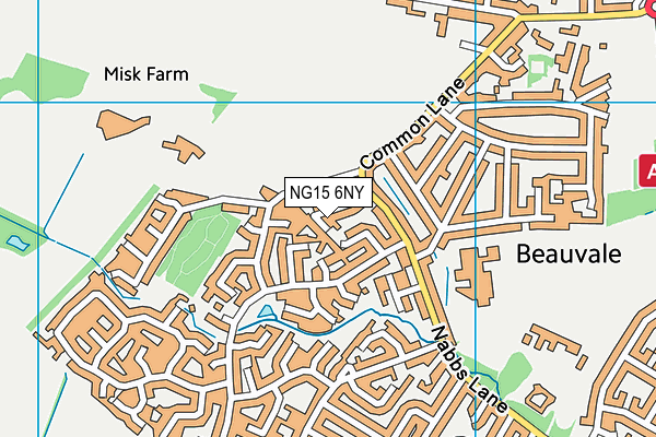 NG15 6NY map - OS VectorMap District (Ordnance Survey)