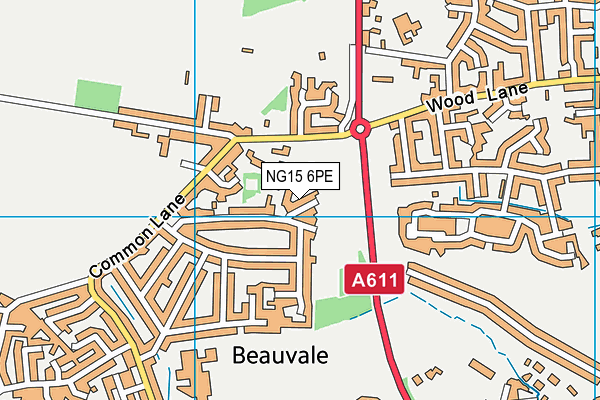 NG15 6PE map - OS VectorMap District (Ordnance Survey)