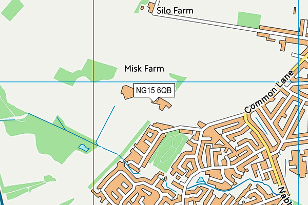 NG15 6QB map - OS VectorMap District (Ordnance Survey)