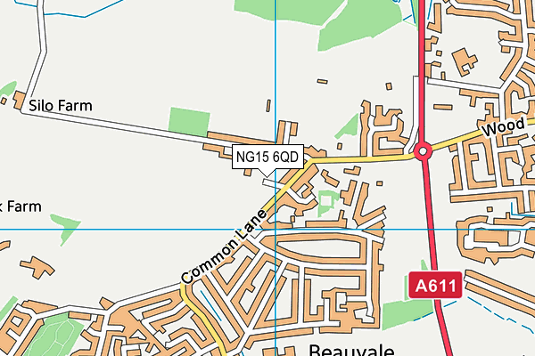 NG15 6QD map - OS VectorMap District (Ordnance Survey)