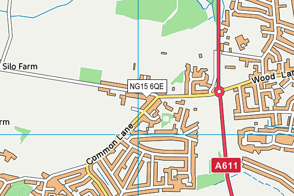 NG15 6QE map - OS VectorMap District (Ordnance Survey)