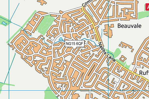 NG15 6QF map - OS VectorMap District (Ordnance Survey)