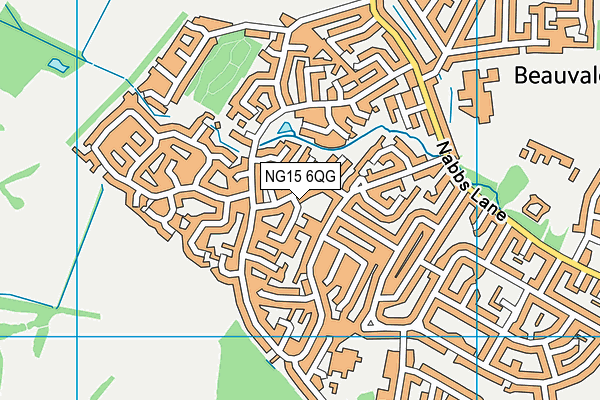 NG15 6QG map - OS VectorMap District (Ordnance Survey)