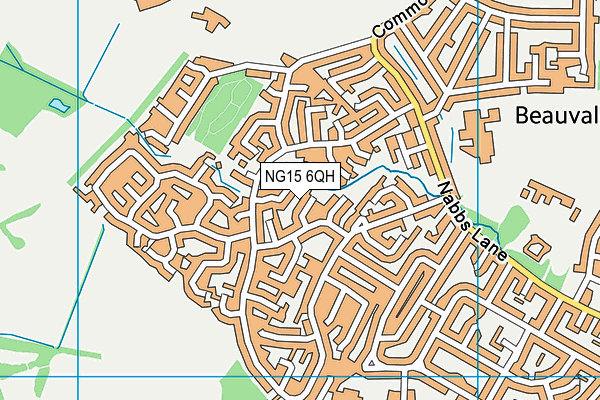 NG15 6QH map - OS VectorMap District (Ordnance Survey)