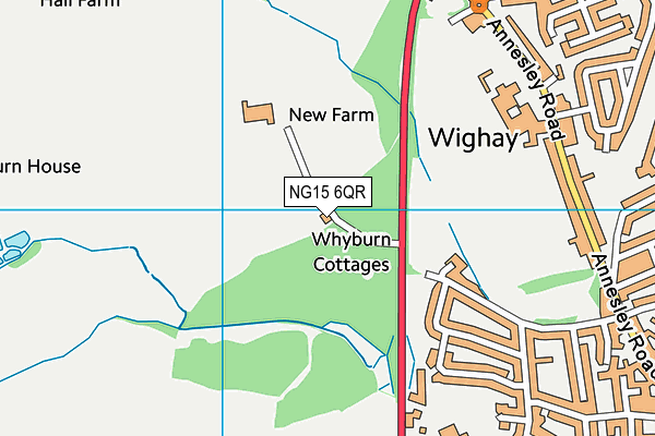 NG15 6QR map - OS VectorMap District (Ordnance Survey)