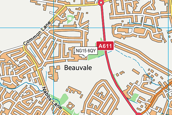 NG15 6QY map - OS VectorMap District (Ordnance Survey)