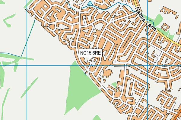 NG15 6RE map - OS VectorMap District (Ordnance Survey)