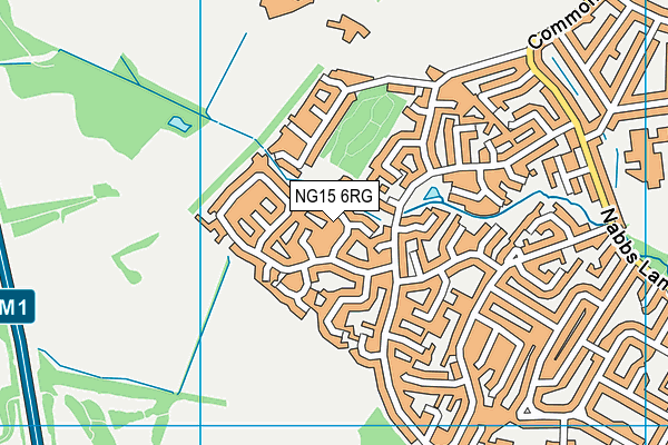 NG15 6RG map - OS VectorMap District (Ordnance Survey)