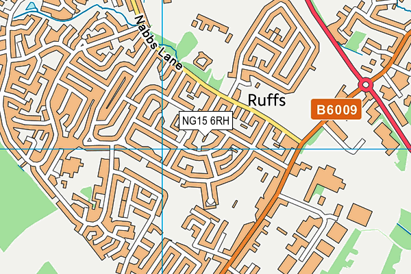 NG15 6RH map - OS VectorMap District (Ordnance Survey)