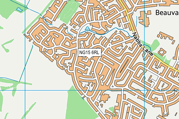 NG15 6RL map - OS VectorMap District (Ordnance Survey)