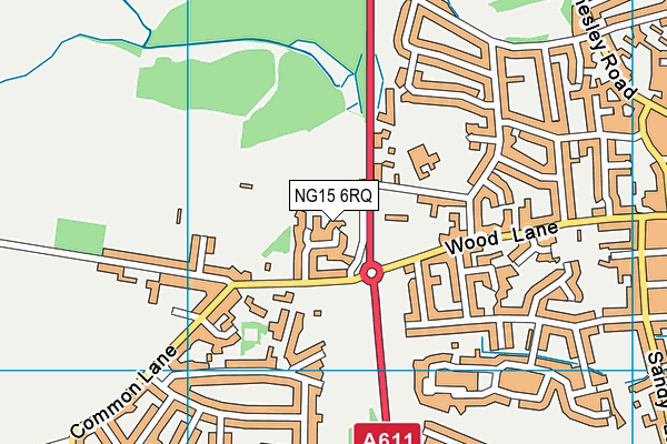 NG15 6RQ map - OS VectorMap District (Ordnance Survey)