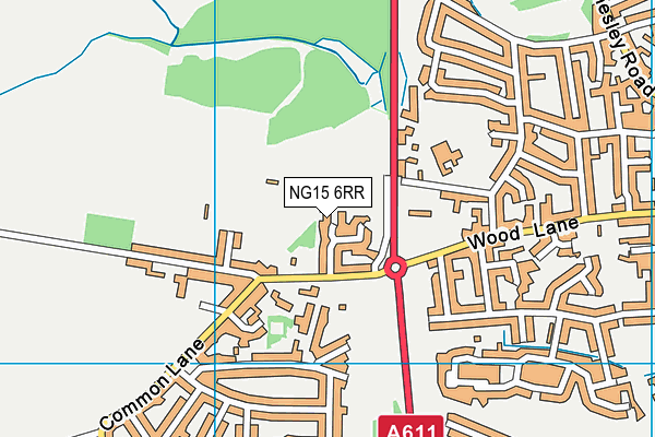 NG15 6RR map - OS VectorMap District (Ordnance Survey)