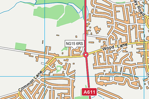 NG15 6RS map - OS VectorMap District (Ordnance Survey)