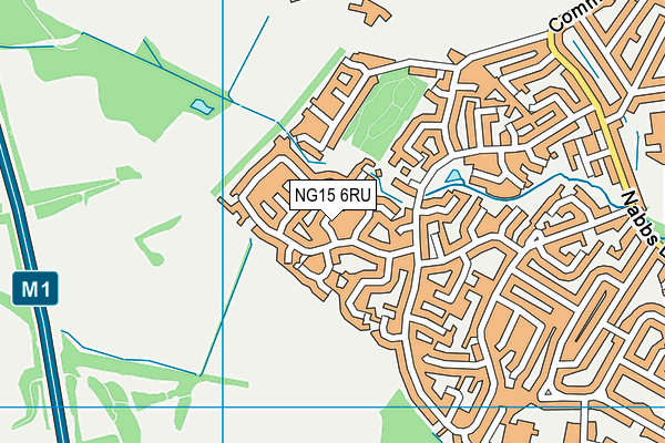 NG15 6RU map - OS VectorMap District (Ordnance Survey)