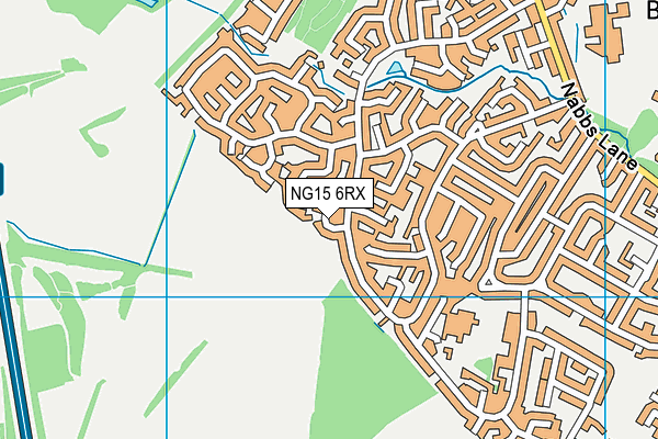 NG15 6RX map - OS VectorMap District (Ordnance Survey)