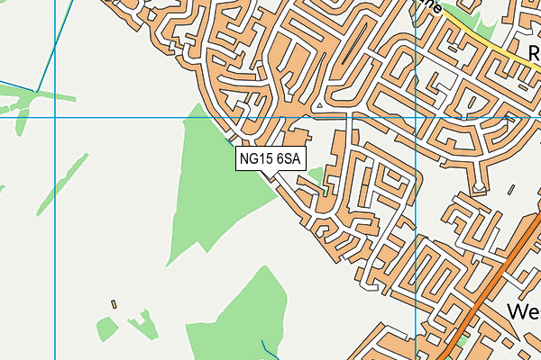 NG15 6SA map - OS VectorMap District (Ordnance Survey)