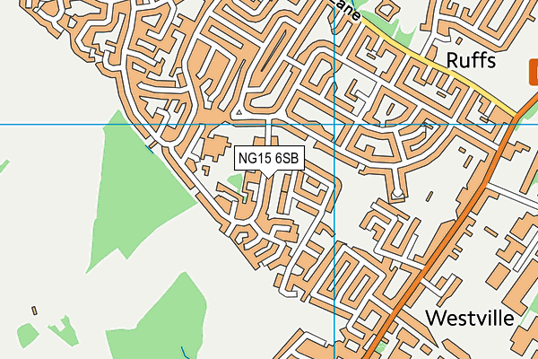 NG15 6SB map - OS VectorMap District (Ordnance Survey)