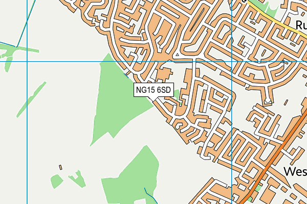 NG15 6SD map - OS VectorMap District (Ordnance Survey)