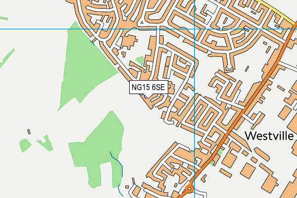 NG15 6SE map - OS VectorMap District (Ordnance Survey)