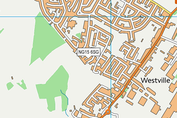 NG15 6SG map - OS VectorMap District (Ordnance Survey)