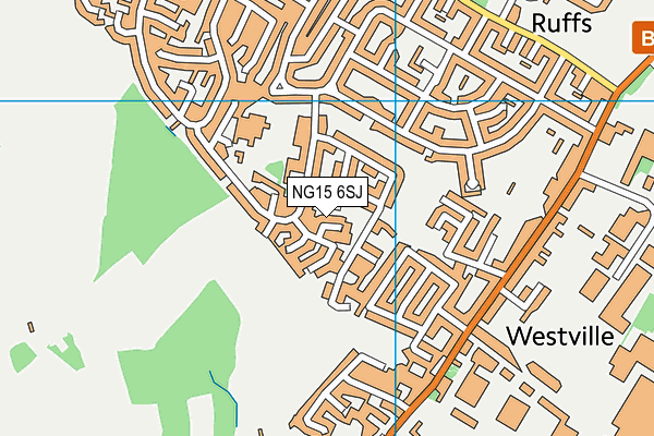 NG15 6SJ map - OS VectorMap District (Ordnance Survey)