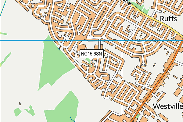 NG15 6SN map - OS VectorMap District (Ordnance Survey)