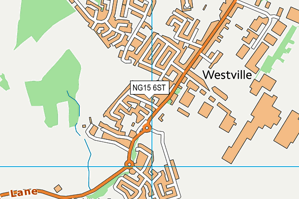 NG15 6ST map - OS VectorMap District (Ordnance Survey)