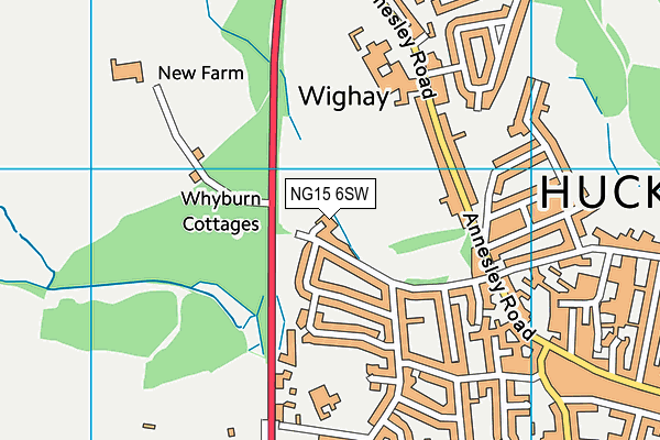 NG15 6SW map - OS VectorMap District (Ordnance Survey)