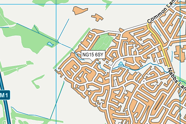 NG15 6SY map - OS VectorMap District (Ordnance Survey)