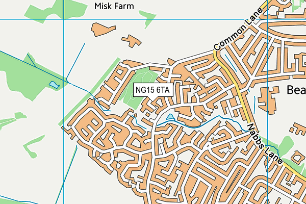 NG15 6TA map - OS VectorMap District (Ordnance Survey)