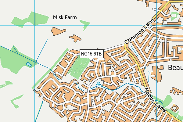 NG15 6TB map - OS VectorMap District (Ordnance Survey)