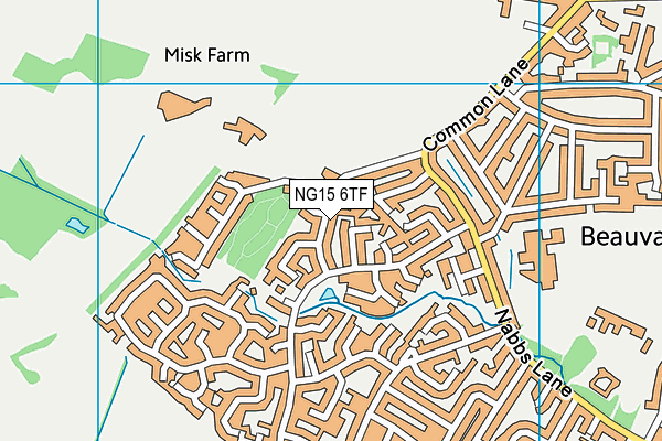 NG15 6TF map - OS VectorMap District (Ordnance Survey)