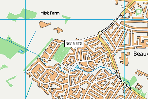 NG15 6TG map - OS VectorMap District (Ordnance Survey)