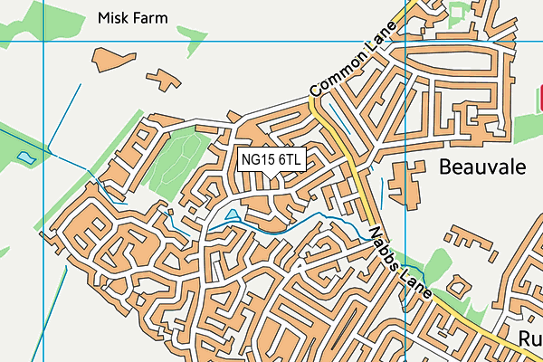 NG15 6TL map - OS VectorMap District (Ordnance Survey)