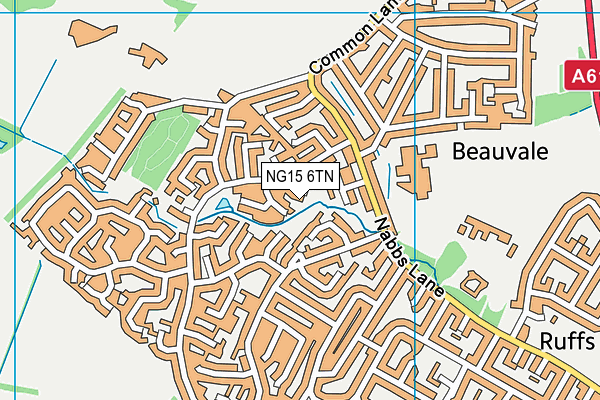 NG15 6TN map - OS VectorMap District (Ordnance Survey)