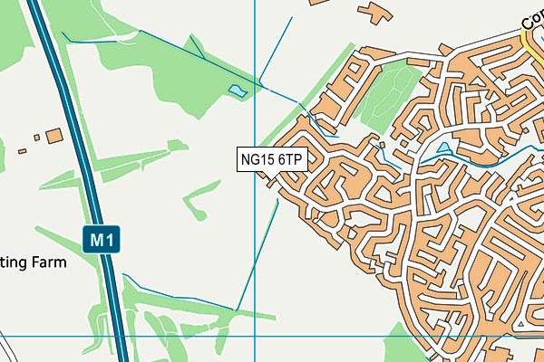 NG15 6TP map - OS VectorMap District (Ordnance Survey)