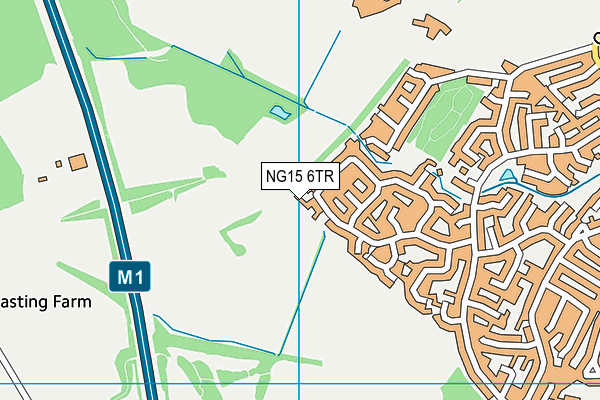NG15 6TR map - OS VectorMap District (Ordnance Survey)