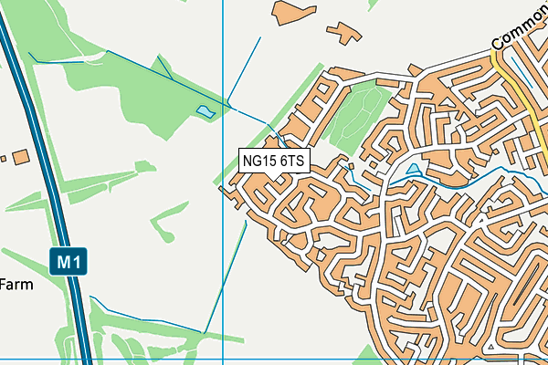 NG15 6TS map - OS VectorMap District (Ordnance Survey)