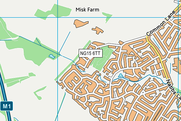 NG15 6TT map - OS VectorMap District (Ordnance Survey)