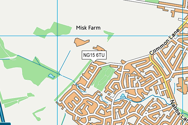 NG15 6TU map - OS VectorMap District (Ordnance Survey)