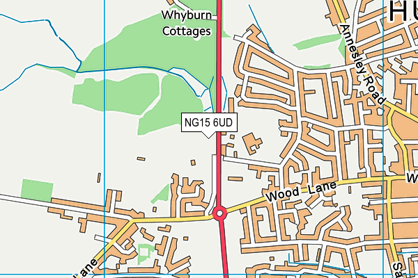 NG15 6UD map - OS VectorMap District (Ordnance Survey)