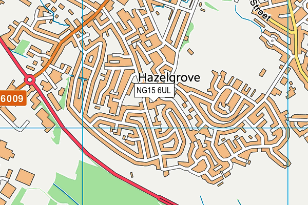 NG15 6UL map - OS VectorMap District (Ordnance Survey)