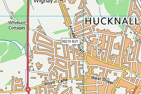 NG15 6UY map - OS VectorMap District (Ordnance Survey)