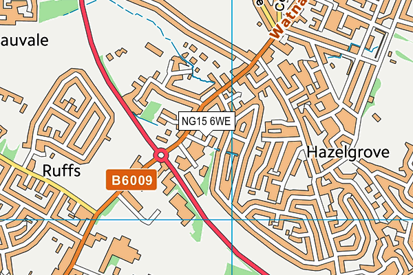 NG15 6WE map - OS VectorMap District (Ordnance Survey)