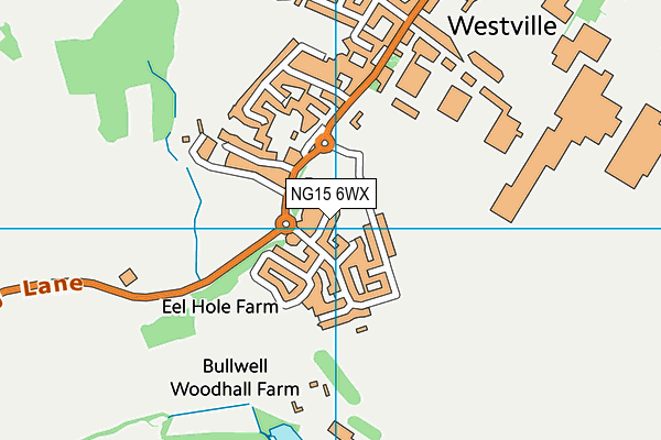 NG15 6WX map - OS VectorMap District (Ordnance Survey)