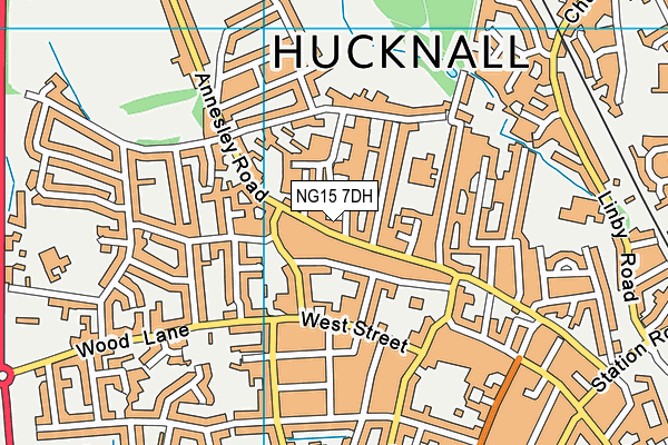 NG15 7DH map - OS VectorMap District (Ordnance Survey)