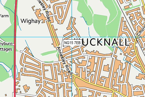 NG15 7EB map - OS VectorMap District (Ordnance Survey)