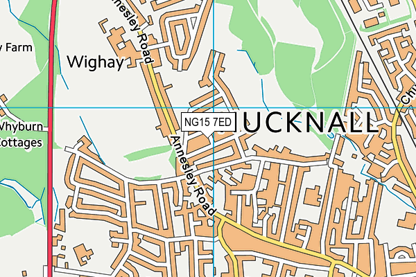 NG15 7ED map - OS VectorMap District (Ordnance Survey)