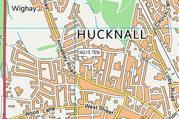 NG15 7EN map - OS VectorMap District (Ordnance Survey)